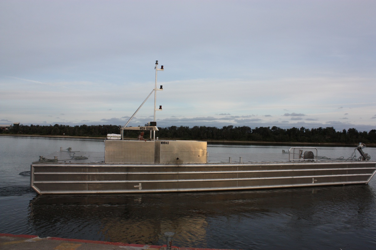 24m Aluminium self propelled barge launched Bury Design